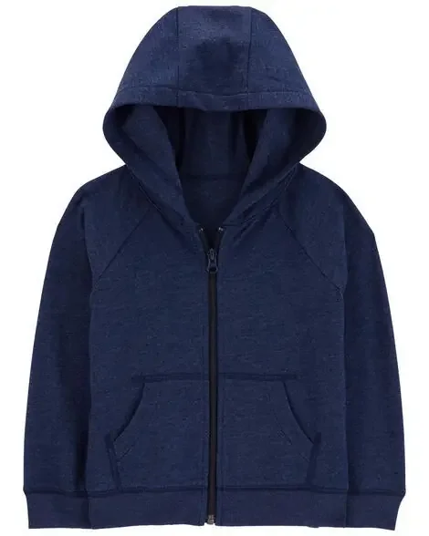 Carters Toddler Zip-Up Fleece Hoodie Navy 5T