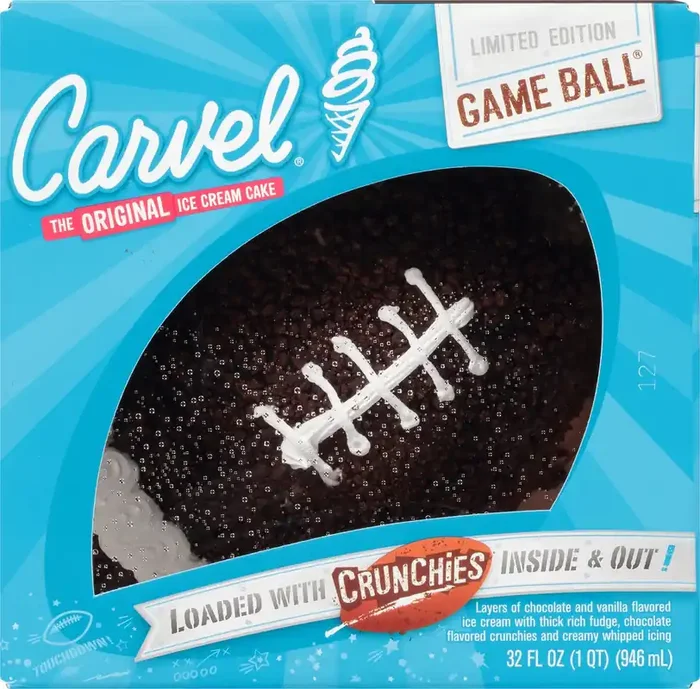 Carvel Limited Edition Holiday Football Ice Cream Cake 4-32 fl. oz. Box