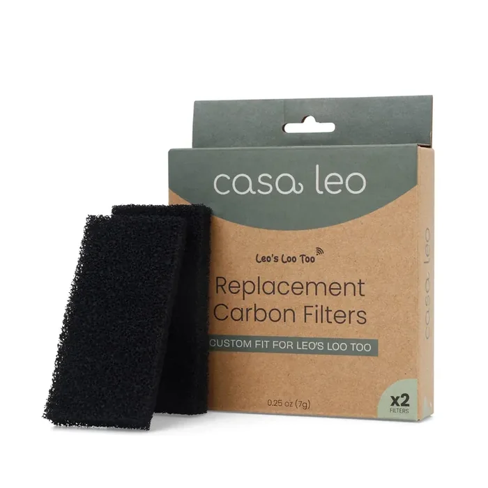 Casa Leo Leo‘s Loo Too Charcoal Replacement Filters for Cats, Pack of 2
