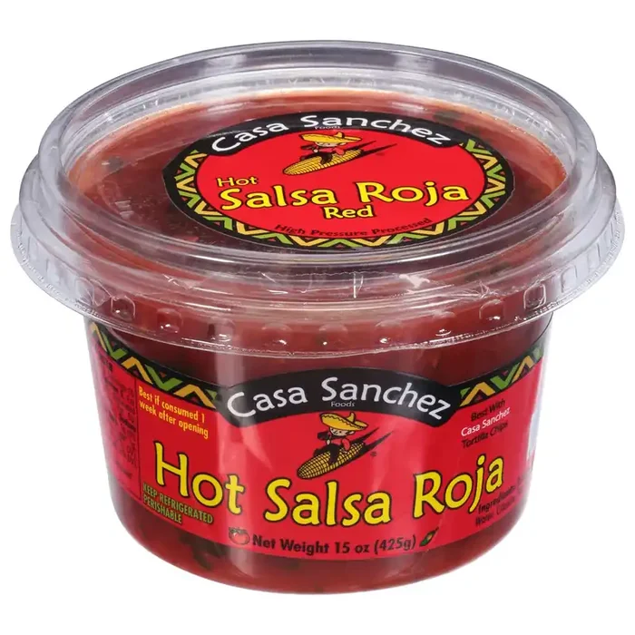 Casa Sanchez Hot Salsa Roja 15 oz