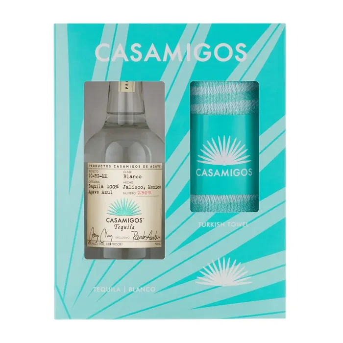 Casamigos Blanco Tequila, 750 mL Bottle with Turkish Towel