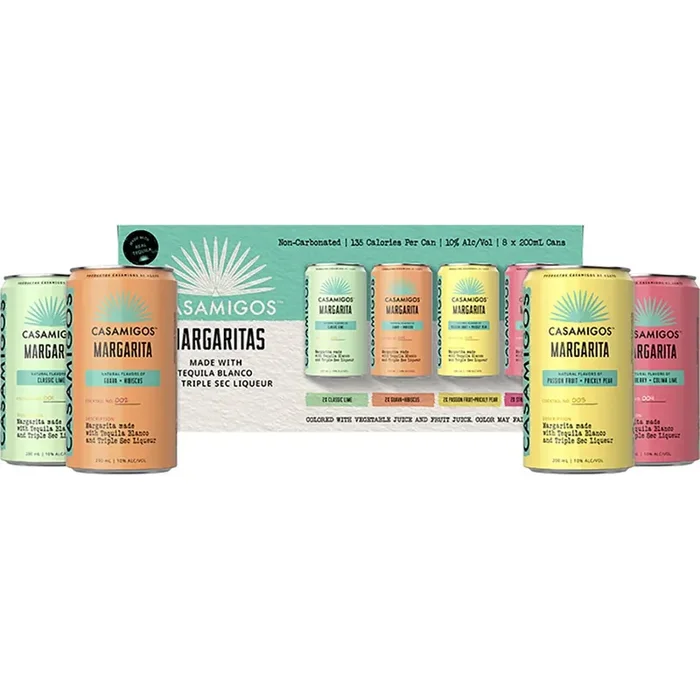 Casamigos Margaritas Variety Pack, 8 Pack, 200 mL Cans, 10% ABV
