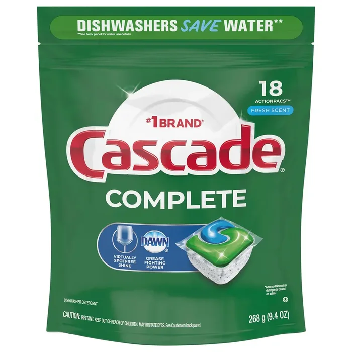 Cascade Complete Actionpac Dishwasher Detergent Pods Fresh Scent