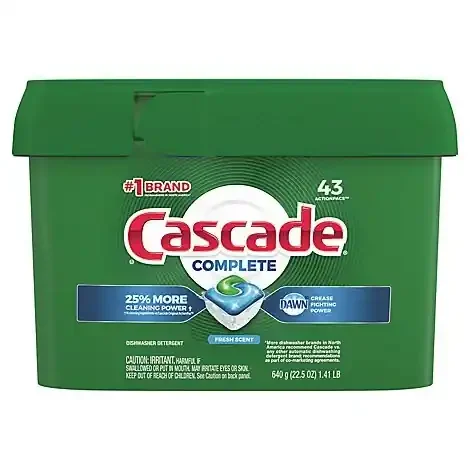 Cascade Complete Dishwasher Pods Actionpacs Dishwasher Detergent Tabs Fresh Scent
