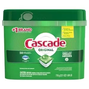 Cascade Dishwasher Detergent, Fresh Scent, Actionpacs 50 Pacs