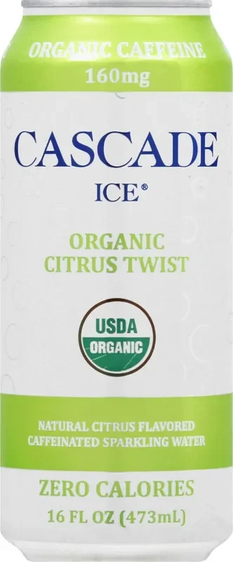 Cascade Ice Organic Caffeinated Citrus Twist Sparkling Water – 16 oz