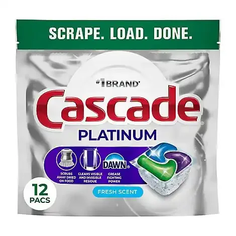 Cascade Platinum Actionpacs, Fresh Scent – 12 Ct. – 12 CT
