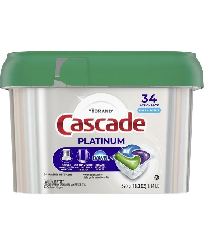Cascade Platinum Plus 34 -Count Fresh Scent Dishwasher Detergent