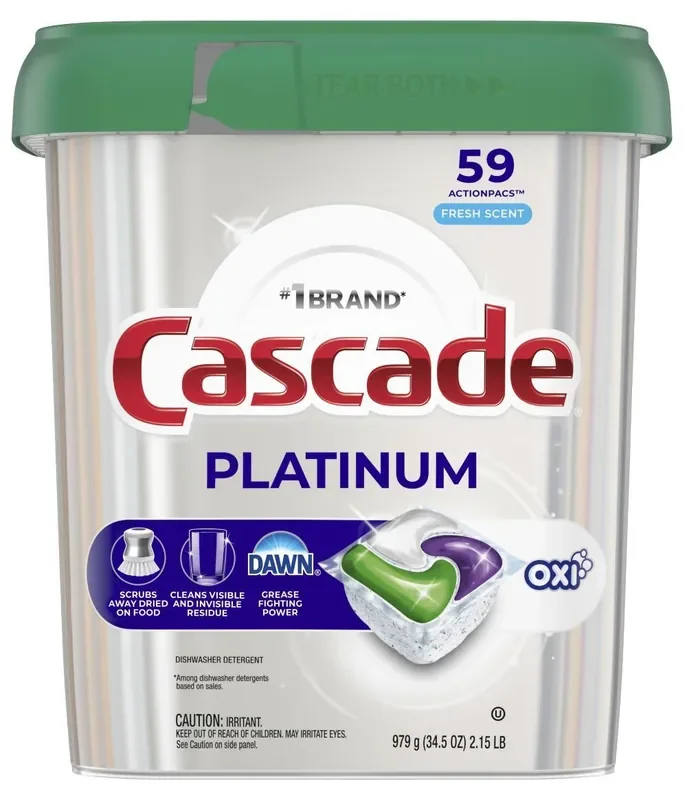 Cascade Platinum Plus 59 -Count Fresh Scent Dishwasher Detergent