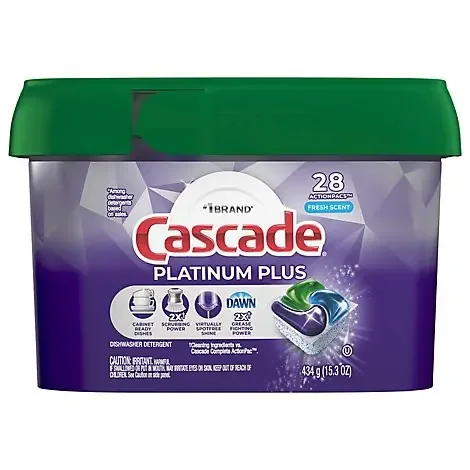 Cascade Platinum Plus Action Pacs Fresh Scent – 28 CT