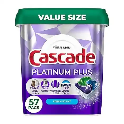 Cascade Platinum Plus Actionpacs, Fresh Scent – 57 Ct. – 57 CT