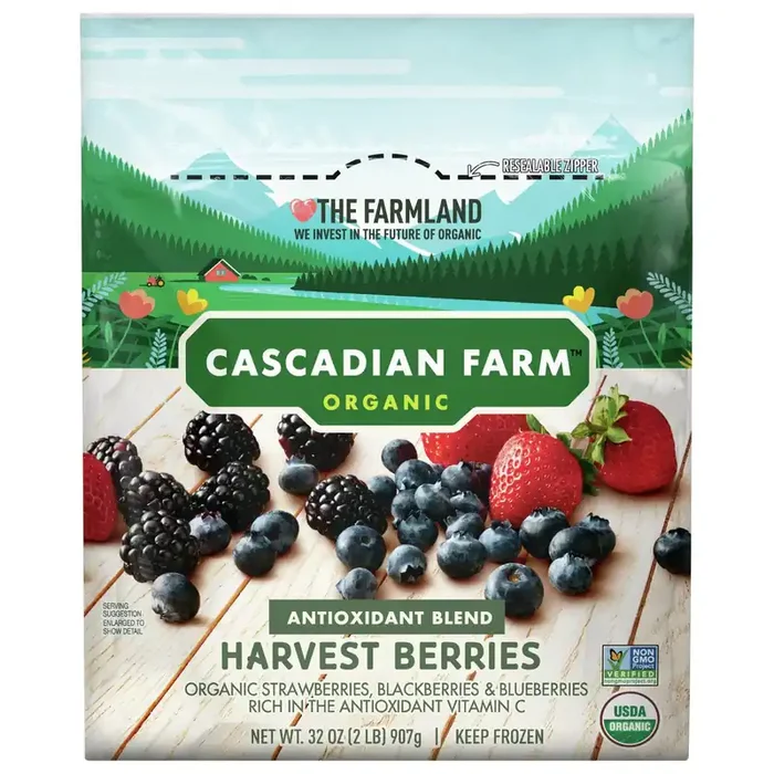 Cascadian Farm Organic Harvest Berries Antioxidant Blend, Non-GMO, Frozen Mixed Berries, 32 oz.