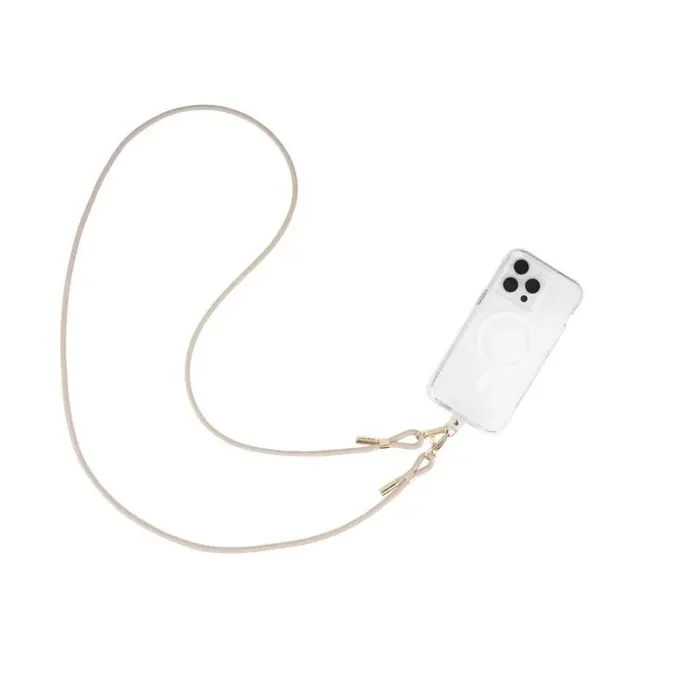 Case-Mate Crossbody Phone Rope – Taupe Compatible with Android & iPhone Models