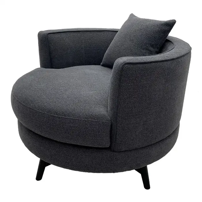 Casey Barrel Upholstered Swivel Chair