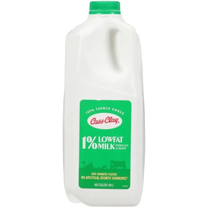 Cass Clay 1% Milk – 0.5gal