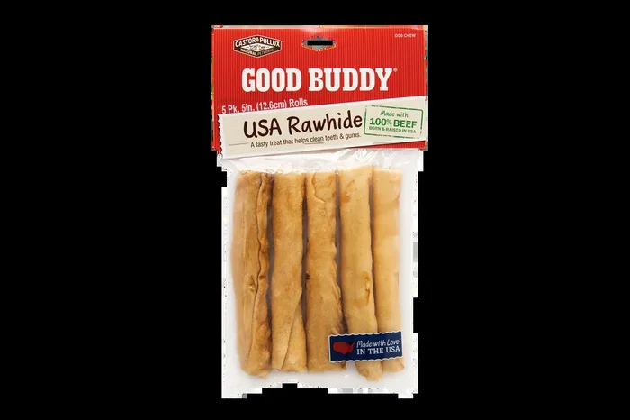 Castor & Pollux Good Buddy Dog Treat – Rawhide Sticks With Natural Chicken Flavor – 5 oz Bag
