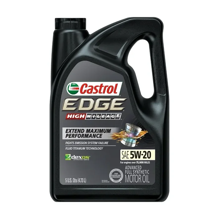 Castrol Edge High Mileage Sae 5W-20 Advanced Synthetic Motor Oil