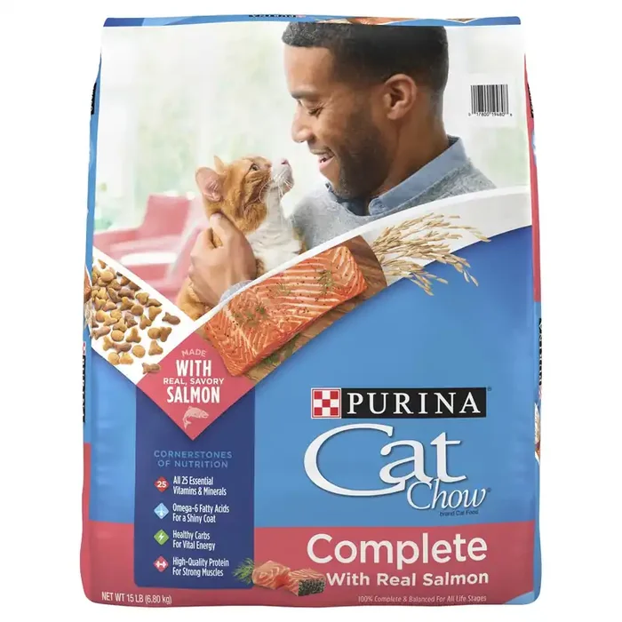 Cat Chow Complete High Protein With Salmon Cat Food Dry Formula – 15 lb. Bag