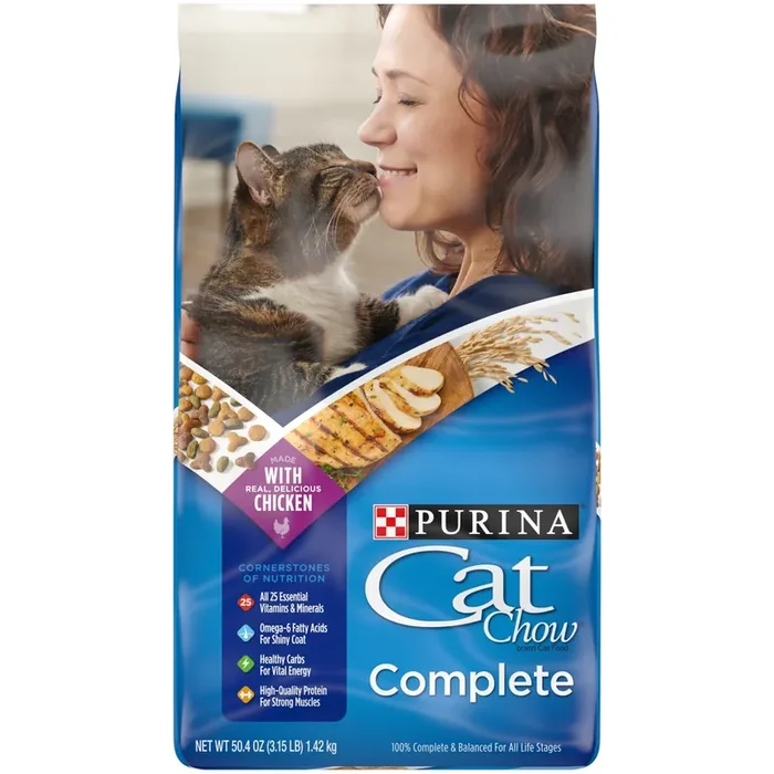 Cat Chow Purina Cat Chow High Protein Dry Cat Food, Complete – 3.15 lb. Bag