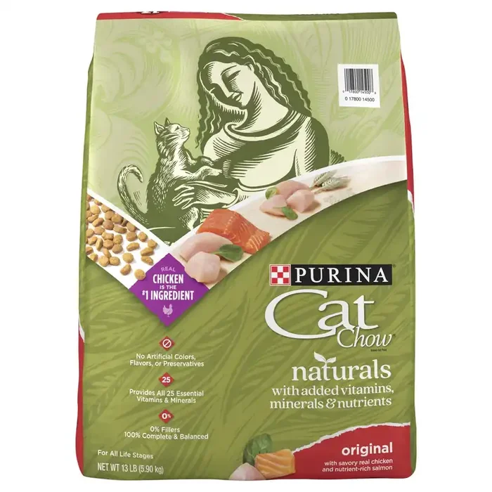 Cat Chow Purina Cat Chow Naturals With Added Vitamins, Minerals and Nutrients Dry Cat Food, Naturals Original – 13 lb. Bag