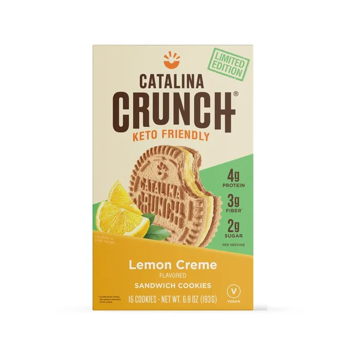 Catalina Crunch Lemon Creme Keto Sandwich Cookies, 6.8 oz