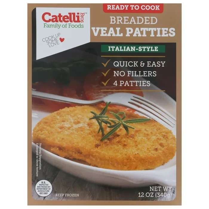 Catelli Bros Family of Foods Italian-Style Breaded Veal Patties 12 oz