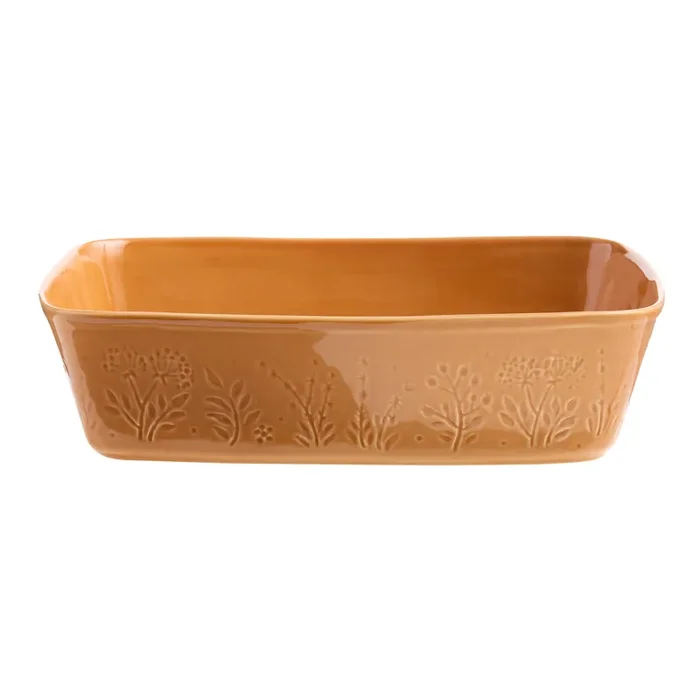 Catia Amber Ceramic Botanical Baking Dish