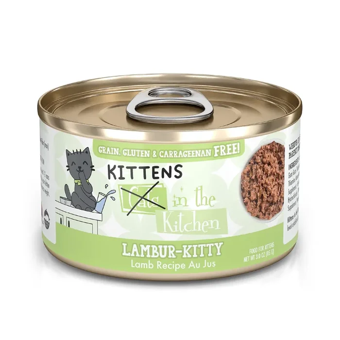 Cats in the Kitchen Kitten Lambur-Kitty Lamb Recipe Au Jus Wet Cat Food, 3 oz.