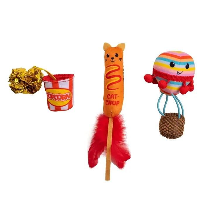 Catstages Pawrty Catnip Plush Cat Toy – 3 Pack