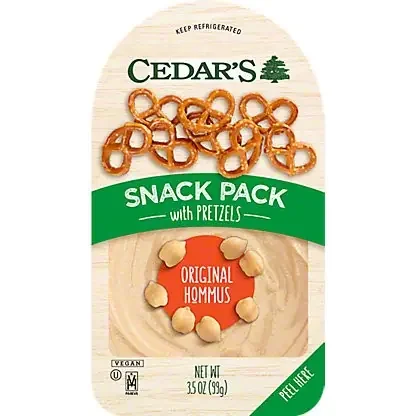 Cedar‘s Foods Orginal Hummus with Pretzels Snack Pack