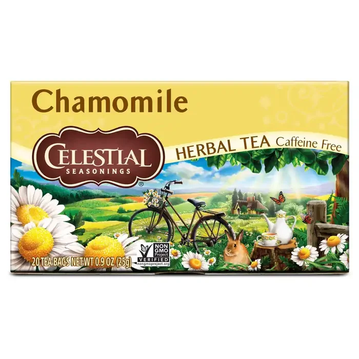 Celestial Seasonings Caffeine Free Chamomile Herbal Tea 20 Tea Bags