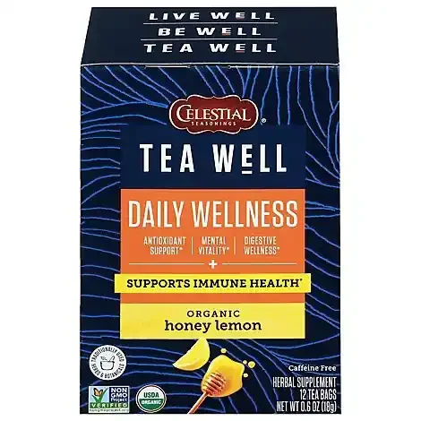 Celestial Seasonings Teawell Organic Honey Lemon Tea – 12 Count