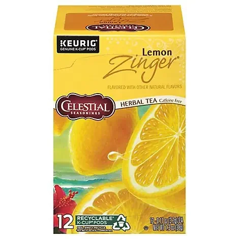 Celestial Ssngs Tea Kcup Lmn Zinger Hrbl – 12 Ct