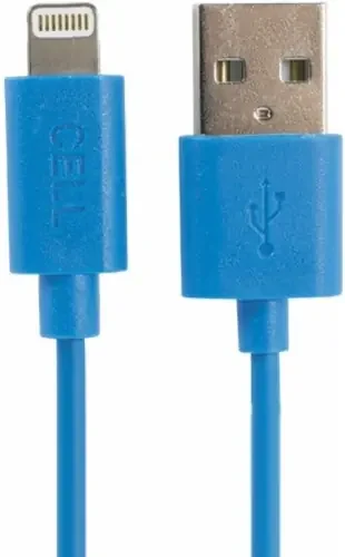 Cellcandy Usb-To-Lightning Sync/Charge Cable For Apple Products – Tropical Blue – 4 Foot