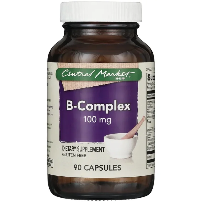 Central Market B-Complex 100 mg Vegan Capsules
