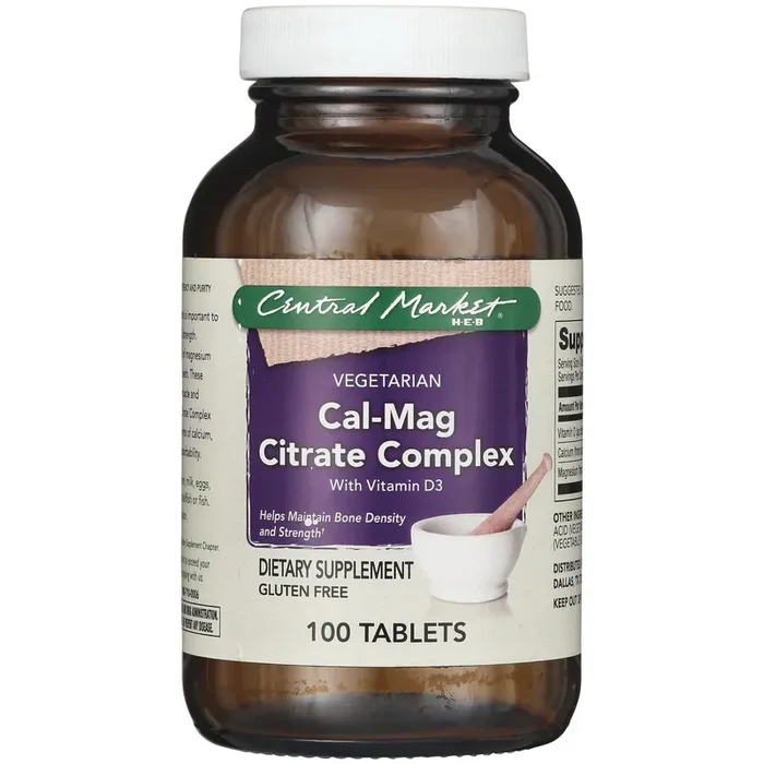 Central Market Cal-Mag Citrate Complex With Vitamin D3 Vegetarian Tablets