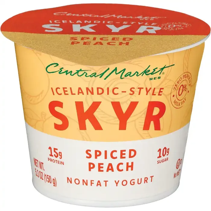 Central Market Icelandic-Style Skyr Nonfat Yogurt – Spiced Peach