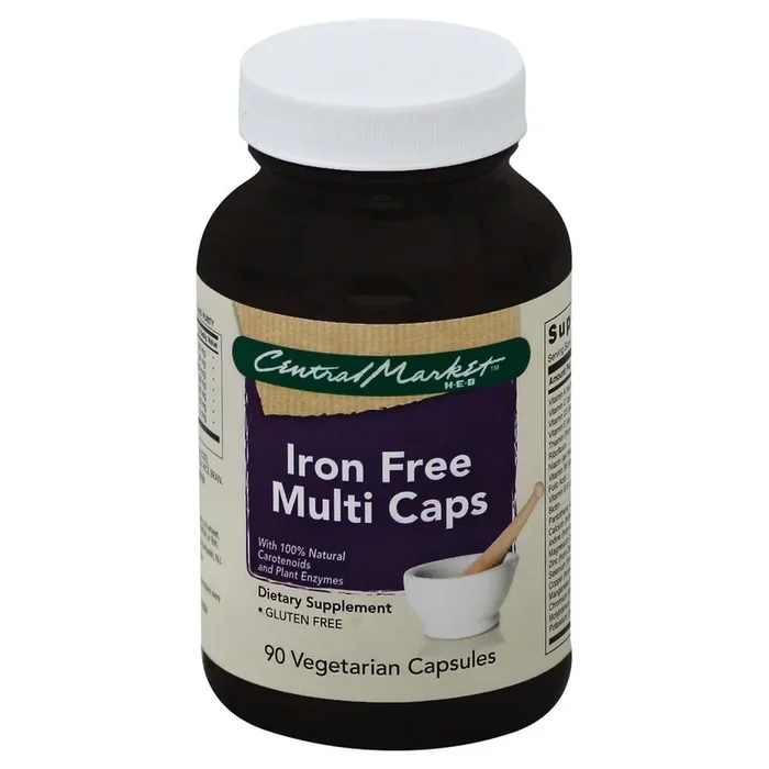 Central Market Iron Free Multi Caps Vegetarian Capsules