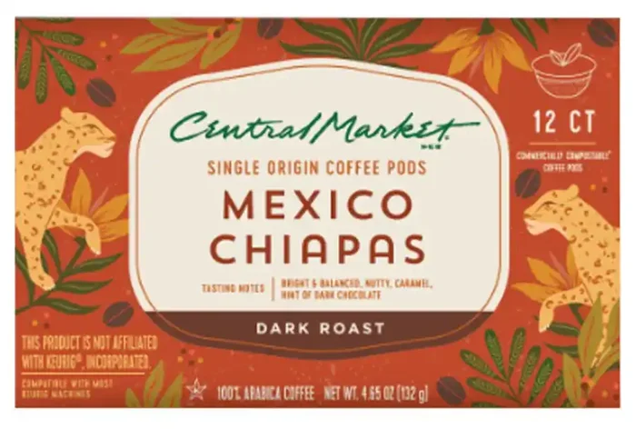 Central Market Mexico Chiapas Dark Roast Single Serve Coffee Cups