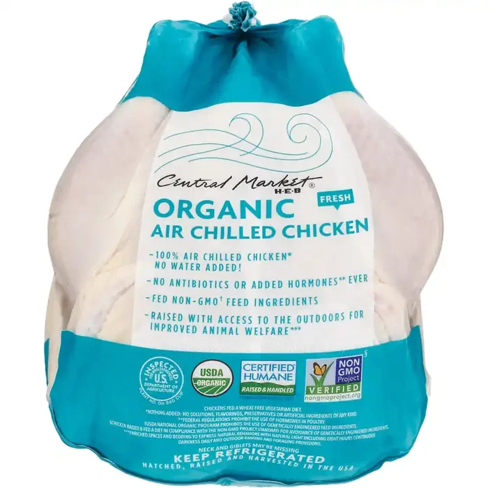 Central Market Organic Air-Chilled Whole Young Chicken Fryer, 3-4 lbs