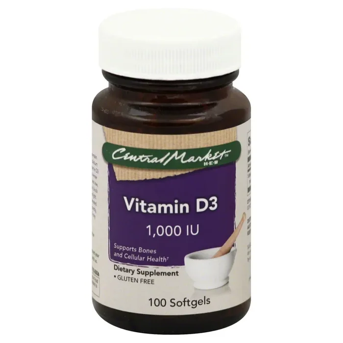 Central Market Vitamin D3 1000 IU Softgels