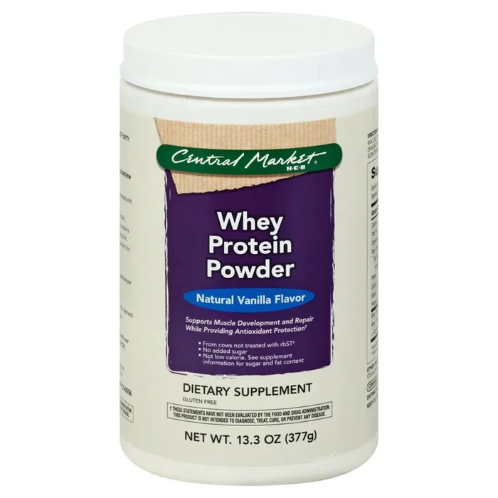 Central Market Whey Protein Powder – Natural Vanilla Flavor