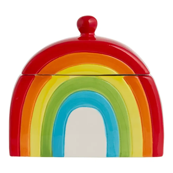Ceramic Rainbow Figural Cookie Jar