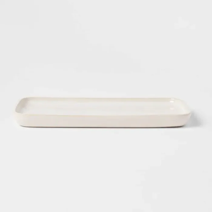 Ceramic Vanity Tray White – Threshold™