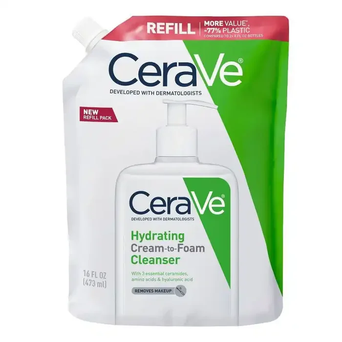 CeraVe Cream-to-Foam Cleanser Refill for Normal to Dry Skin- 16 fl oz