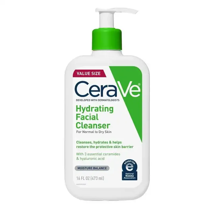 CeraVe Hydrating Face Wash with Hyaluronic Acid and Glycerin for Normal to Dry Skin – 16 fl oz
