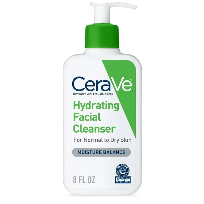 CeraVe Hydrating Face Wash with Hyaluronic Acid and Glycerin for Normal to Dry Skin – 8 fl oz