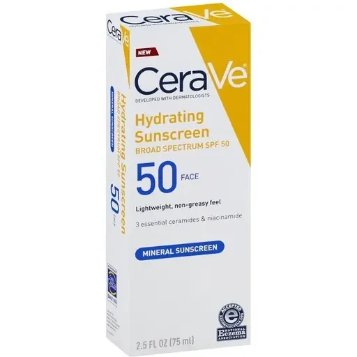CeraVe Sunscreen, Hydrating, Face, Spf 50