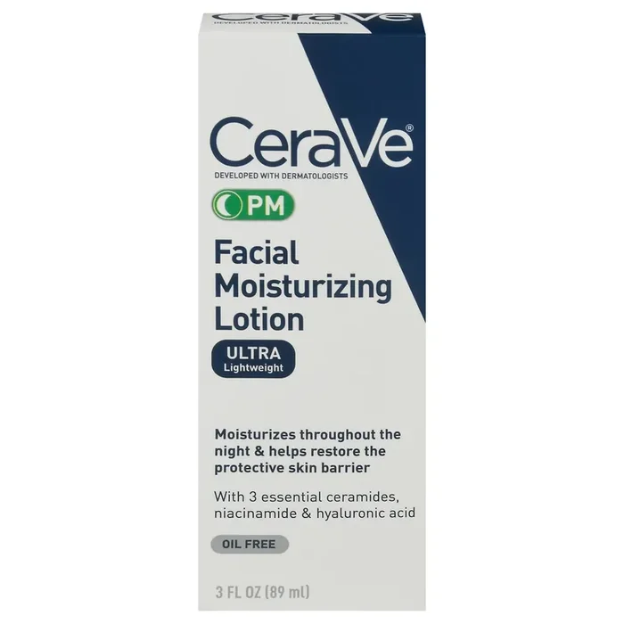 CeraVe Ultra Lightweight PM Oil Free Facial Moisturizing Lotion