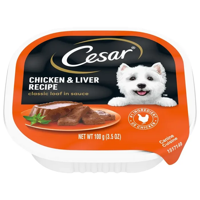 Cesar Chicken & Liver Recipe Canine Cuisine 3.5 oz